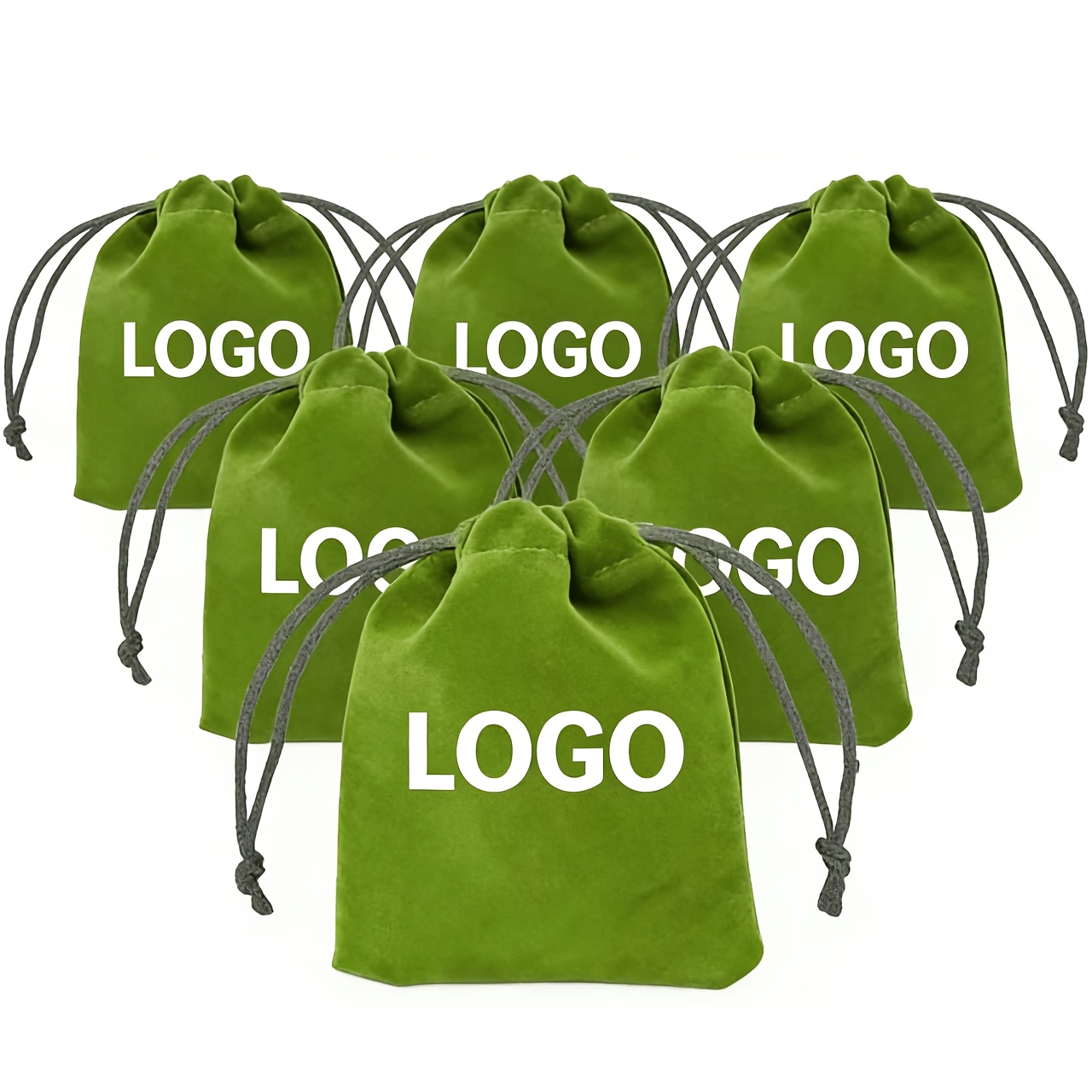 50pcs Personalized Custom Drawstring Plush Gift Bags for Jewelry